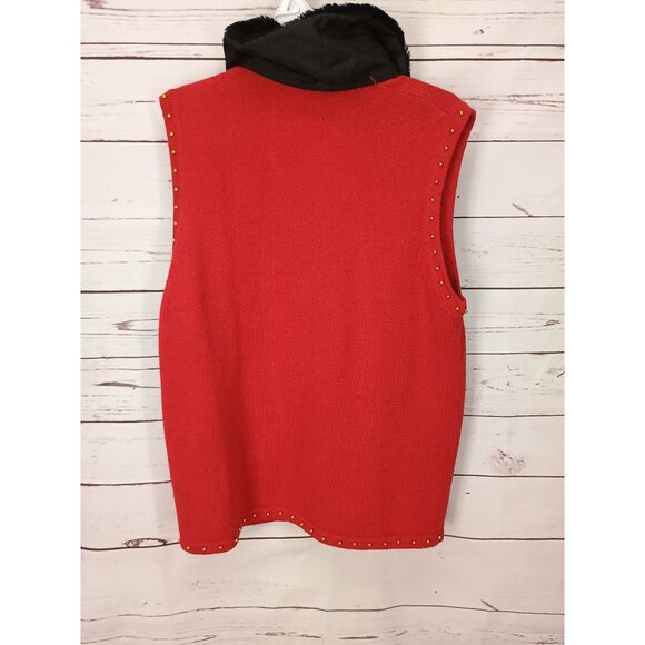 Womens Holiday Snowman Medium Vest By Studio Joy Size Medium - Picture 3 of 7